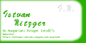 istvan mitzger business card